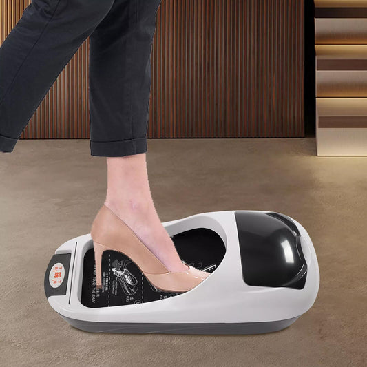 Durable Disposable Shoe Cover Dispenser: Ideal for Homes, Hotels, and Offices, Automatic Shoe Cover Machine with 3 Rolls