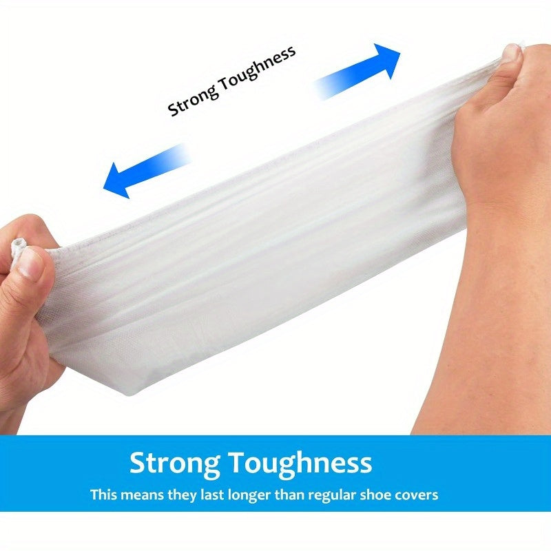 Shoe Covers Disposable 200Pack 100Pairs Thicker White Shoe Booties Cover Non Slip for Home Floors Carpet Indoorfits up to US Women 14.5 and Men 13.5