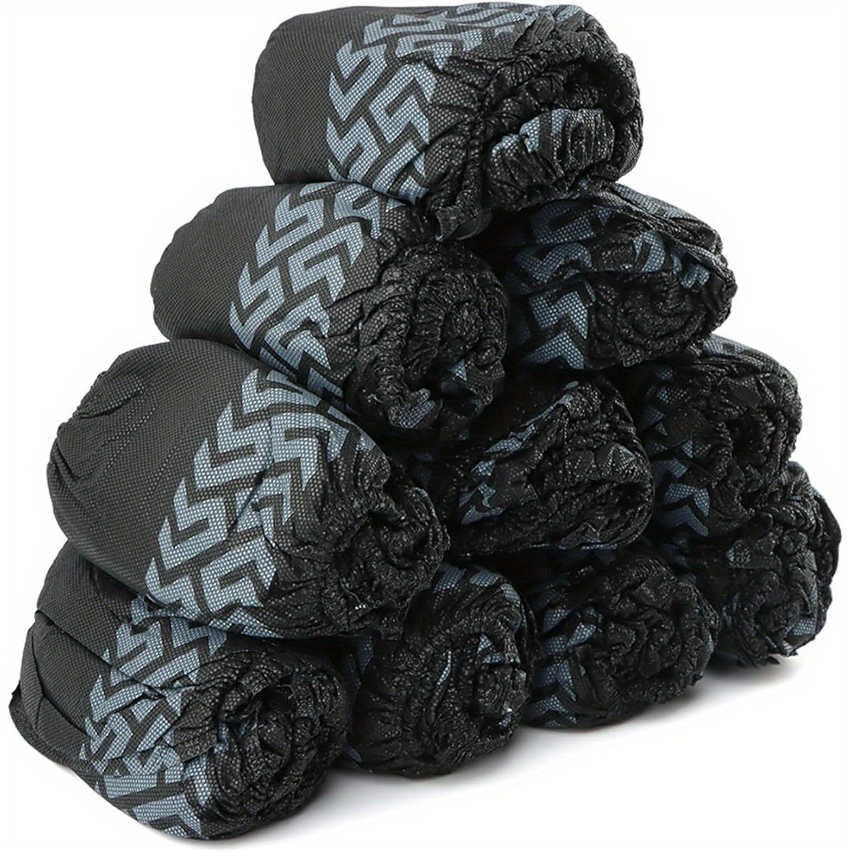 Disposable Shoe Covers, 100 Pack, Non- Woven Fabric, Fits Men' s Size 8. 5 and Women' s 10, Double- Elastic Band