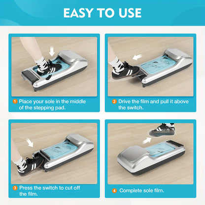 Automatic Shoe Cover Dispenser Overshoe Machine Disposable Anti-skid + Shoe Film