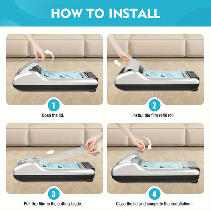 Automatic Shoe Cover Dispenser Overshoe Machine Disposable Anti-skid + Shoe Film