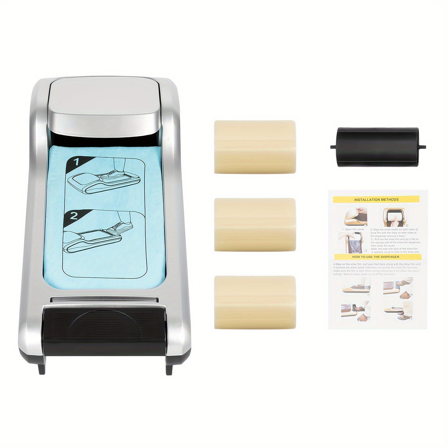 Automatic Shoe Cover Dispenser Overshoe Machine Disposable Anti-skid + Shoe Film